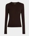 Loro Piana Long-sleeve Cashmere Sweater In Chocolate Noire