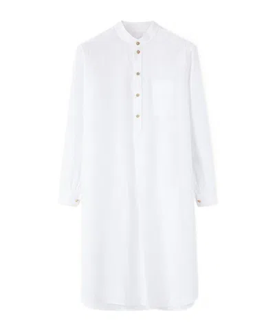 Loro Piana Long Sleeve Dress In White