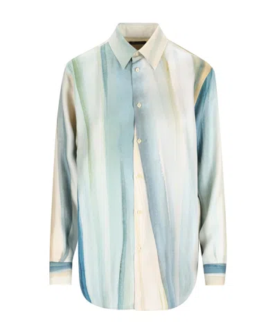 Loro Piana Long Sleeve Shirt In Blue