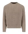 Loro Piana Plane Tree Knitted Cashmere Sweater In Brown