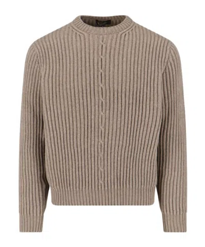 Loro Piana Long Sleeve Sweater In Brown