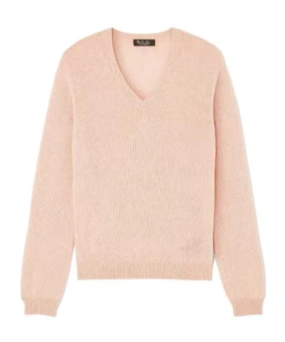 Loro Piana Long-sleeved Cashmere Sweater In Nude