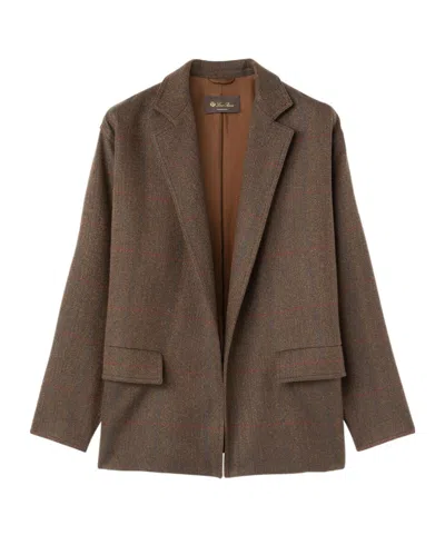 Loro Piana Long-sleeved Casual Jacket In Brown