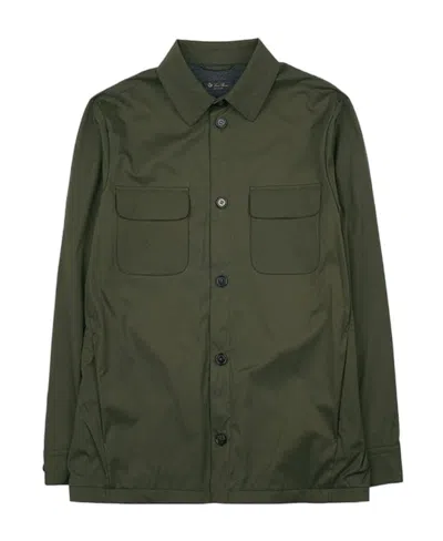 Loro Piana Long-sleeved Casual Jacket In Green