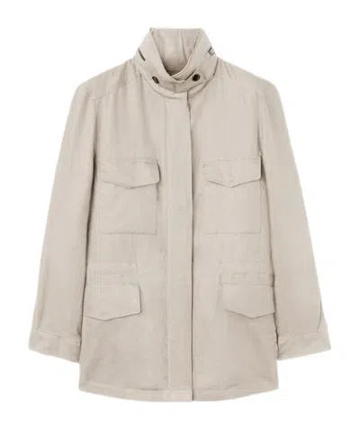 Loro Piana Long-sleeved Casual Jacket In Nude