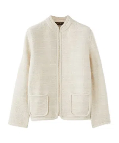 Loro Piana Long-sleeved Casual Jacket In Nude