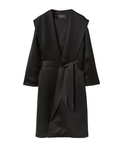 Loro Piana Long-sleeved Coat In Black