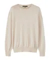 Loro Piana Long-sleeved Crewneck Jumper In Nude