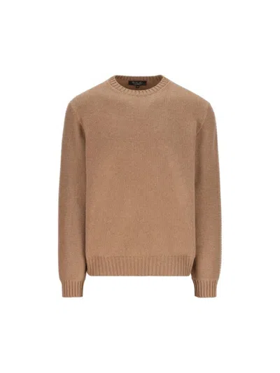 Loro Piana Birdseye Cashmere Sweater In Brown