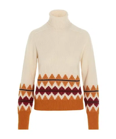 Loro Piana Long-sleeved High-neck Pullover In Nude