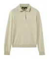 Loro Piana Long-sleeved Knitted Polo Shirt In Nude