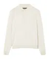 Loro Piana Long-sleeved Polo Shirt In White