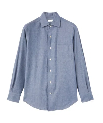 Loro Piana Long-sleeved Shirt In Blue