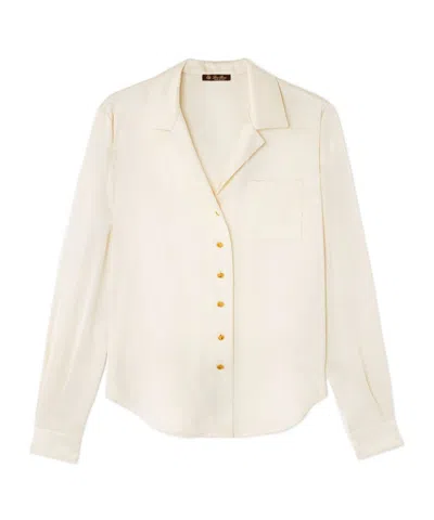 Loro Piana Long-sleeved Shirt In White