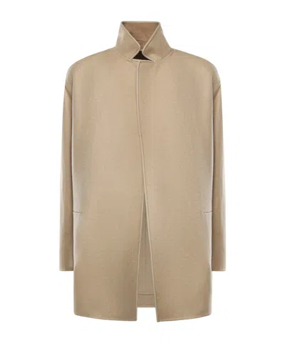 Loro Piana Long-sleeved Short Coat In Neutral