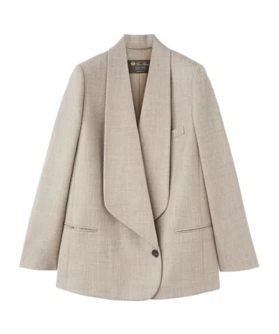 Loro Piana Long-sleeved Suit Coat With Pockets In Fancy Light Color