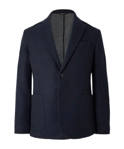 Loro Piana Long-sleeved Suit Jacket In Black