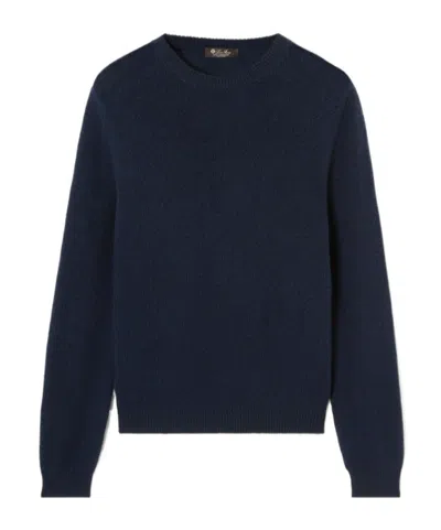 Loro Piana Long-sleeved Sweater In Black