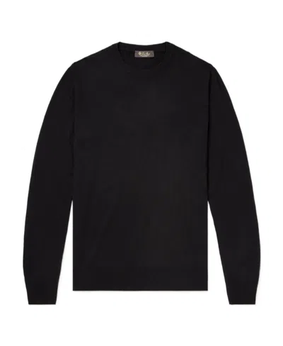 Loro Piana Long-sleeved Sweater In Black