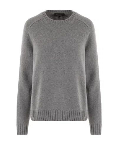 Loro Piana Long-sleeved Sweater In Gray