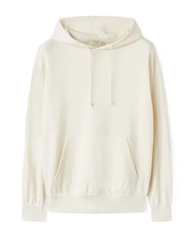 Loro Piana Long-sleeved Sweater In Vanilla Ivory