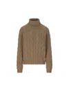 Loro Piana Long Sleeved Turtleneck Knitted Jumper In Tundra Melange