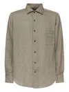 Loro Piana Long-sleeves Flax Shirt In Gray