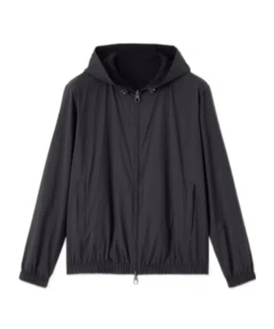 Loro Piana Long-sleeve Zip-up Jacket In Black