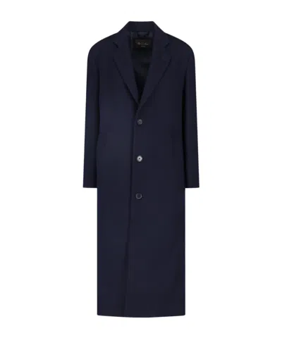 Loro Piana Long-sleeved Coat In Blue