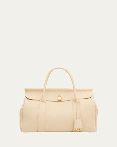 Loro Piana Loom 32 Grained Leather Top-handle Bag