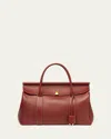 Loro Piana Loom 32 Rounded Leather Top-handle Bag In P0ao Smoked Caramel Sun Gold
