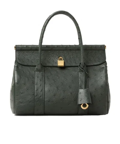 Loro Piana Loom Bag L25 In Forest/sunshine Gold
