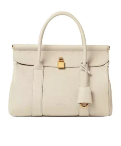 Loro Piana Loom Bag L25 Handbag In Light Tufa/solar Gold
