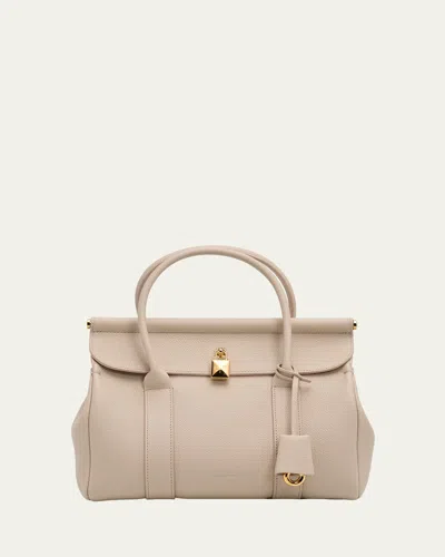 Loro Piana Loom L25 Fine Grained Leather Tote Bag In Neutral