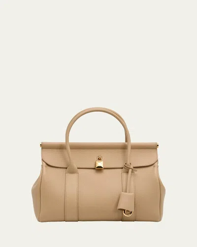 Loro Piana Loom L25 Fine Grained Leather Tote Bag In Brown