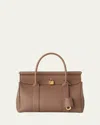 Loro Piana Loom L25 Fine Grained Leather Tote Bag In Whisper Whitesun Go