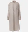 Loro Piana Lora Linen Shirt Dress In Neutral