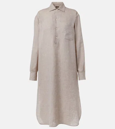 Loro Piana Lora Linen Shirt Dress