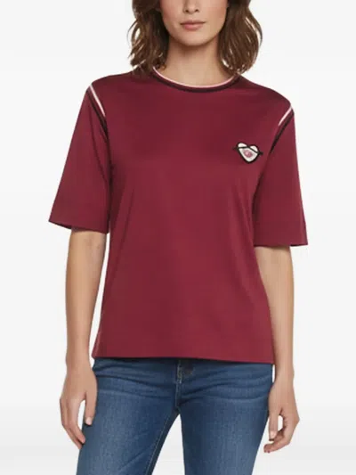 Pre-owned Loro Piana Lovebeat Heart-crest T-shirt In Red