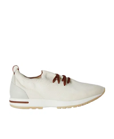 Loro Piana Low-top Leisure Sneakers In White