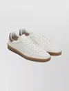 Loro Piana Tennis Walk Suede-trimmed Leather Sneakers In Multi
