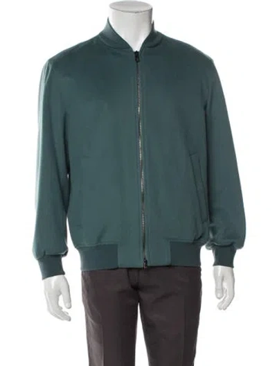 Pre-owned Loro Piana Lp Ivy Cashmere Bomber Jacket In Blue