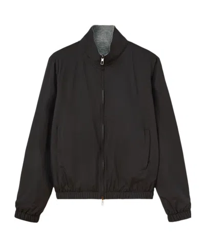 Loro Piana Lp Zipped Bomber Jacket In Black