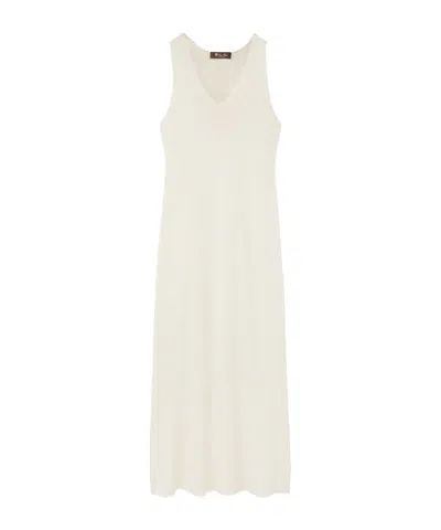 Loro Piana Lyskamm Dress In Milky White