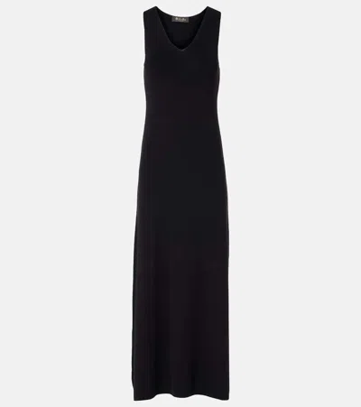 Loro Piana Lyskamm Silk Maxi Dress In Schwarz