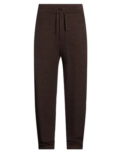 Loro Piana Man Pants Dark Brown Size S Virgin Wool, Silk, Linen, Polyamide, Elastane