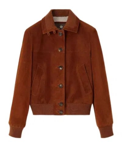Loro Piana Maremma Pilot Leather Jacket In Brown