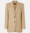 Loro Piana Maria Single-breasted Raw Tussah Silk Blazer In Beige