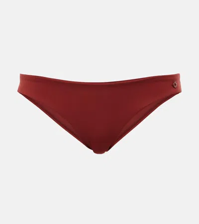 Loro Piana Marine Low-rise Bikini Bottoms In Barberry