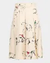 Loro Piana Mark Pleated Bermuda Skirt In Neutral